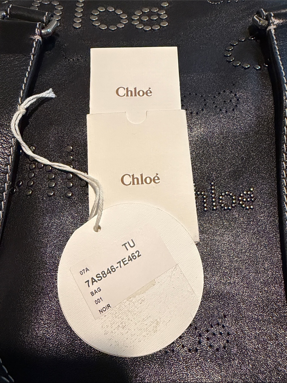 Chloe Patsy Studded Leather Drawstring Sack Shoulder Bag - Picture 11 of 14